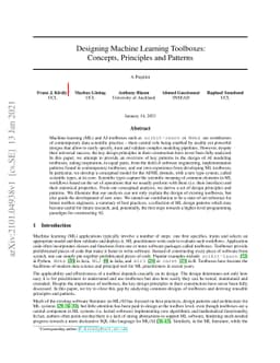 Designing Machine Learning Toolboxes: Concepts, Principles and Patterns