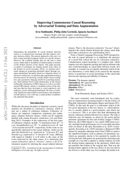 Improving Commonsense Causal Reasoning by Adversarial Training and Data
  Augmentation