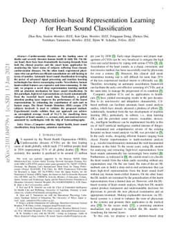 Deep Attention-based Representation Learning for Heart Sound
  Classification