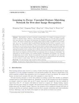 Learning to Focus: Cascaded Feature Matching Network for Few-shot Image
  Recognition