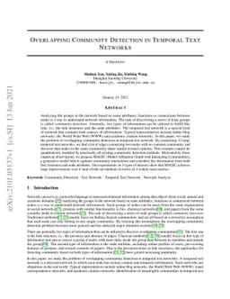 Overlapping Community Detection in Temporal Text Networks