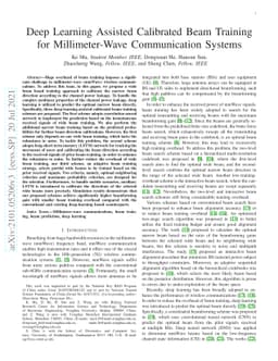 Deep Learning Assisted Calibrated Beam Training for Millimeter-Wave
  Communication Systems
