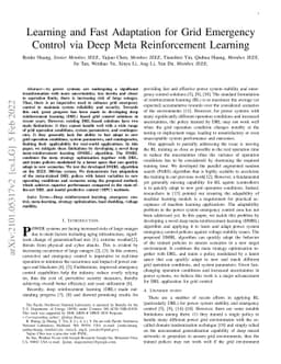 Learning and Fast Adaptation for Grid Emergency Control via Deep Meta
  Reinforcement Learning