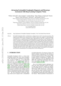 Advancing Eosinophilic Esophagitis Diagnosis and Phenotype Assessment
  with Deep Learning Computer Vision