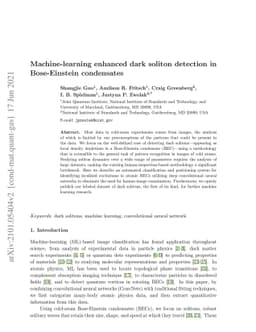 Machine-learning enhanced dark soliton detection in Bose-Einstein
  condensates