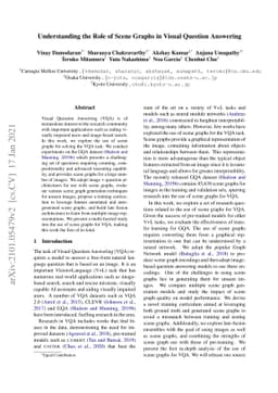 Understanding the Role of Scene Graphs in Visual Question Answering