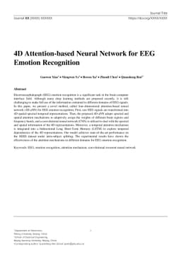 4D Attention-based Neural Network for EEG Emotion Recognition