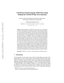 Transformer-based Language Model Fine-tuning Methods for COVID-19 Fake
  News Detection