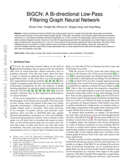 BiGCN: A Bi-directional Low-Pass Filtering Graph Neural Network