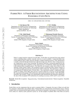 FabricNet: A Fiber Recognition Architecture Using Ensemble ConvNets