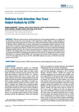 Malicious Code Detection: Run Trace Output Analysis by LSTM