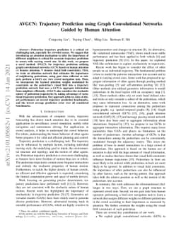 AVGCN: Trajectory Prediction using Graph Convolutional Networks Guided
  by Human Attention