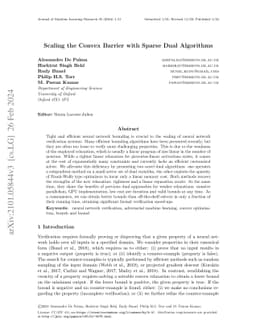Scaling the Convex Barrier with Sparse Dual Algorithms