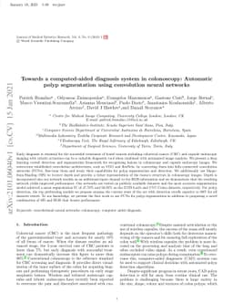 Towards a Computed-Aided Diagnosis System in Colonoscopy: Automatic
  Polyp Segmentation Using Convolution Neural Networks
