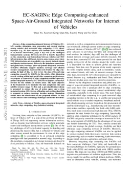 EC-SAGINs: Edge Computing-enhanced Space-Air-Ground Integrated Networks
  for Internet of Vehicles
