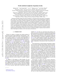 On the statistical complexity of quantum circuits