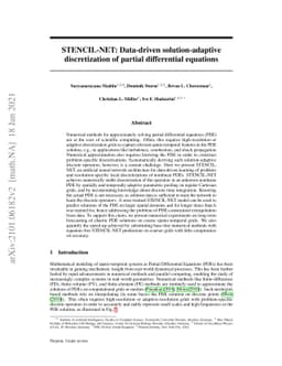 STENCIL-NET: Data-driven solution-adaptive discretization of partial
  differential equations
