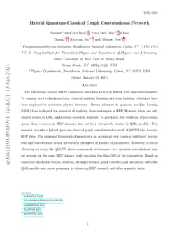Hybrid Quantum-Classical Graph Convolutional Network