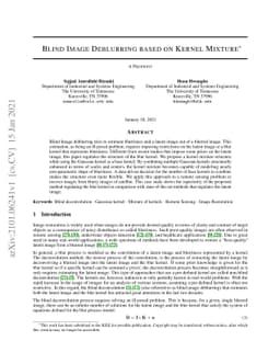 Blind Image Deblurring based on Kernel Mixture