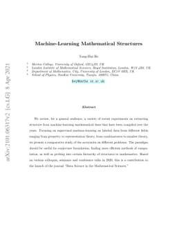 Machine-Learning Mathematical Structures