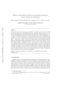 Bladder segmentation based on deep learning approaches: current
  limitations and lessons