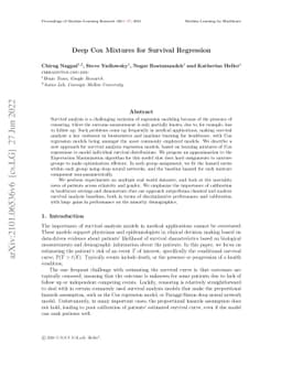 Deep Cox Mixtures for Survival Regression
