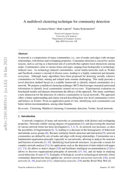A multilevel clustering technique for community detection