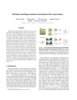 Self-Supervised Representation Learning from Flow Equivariance