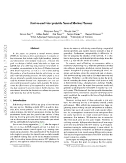 End-to-end Interpretable Neural Motion Planner