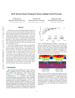 KCP: Kernel Cluster Pruning for Dense Labeling Neural Networks