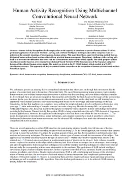 Human Activity Recognition Using Multichannel Convolutional Neural
  Network