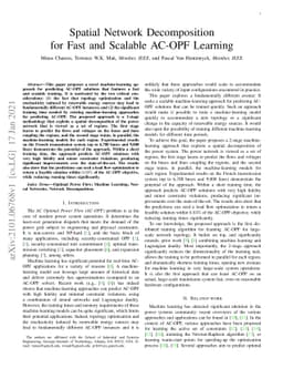 Spatial Network Decomposition for Fast and Scalable AC-OPF Learning