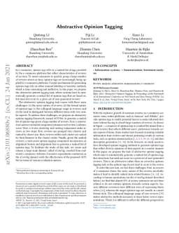 Abstractive Opinion Tagging