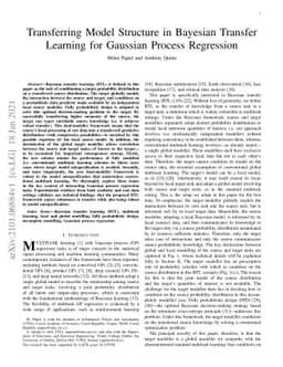 Transferring model structure in Bayesian transfer learning for Gaussian
  process regression