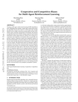 Cooperative and Competitive Biases for Multi-Agent Reinforcement
  Learning