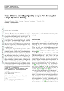 Time-Efficient and High-Quality Graph Partitioning for Graph Dynamic
  Scaling