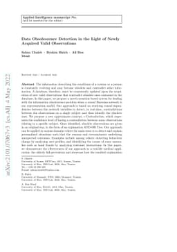 Data Obsolescence Detection in the Light of Newly Acquired Valid
  Observations