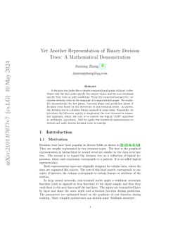 Yet Another Representation of Binary Decision Trees: A Mathematical
  Demonstration