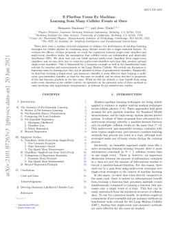 E Pluribus Unum Ex Machina: Learning from Many Collider Events at Once