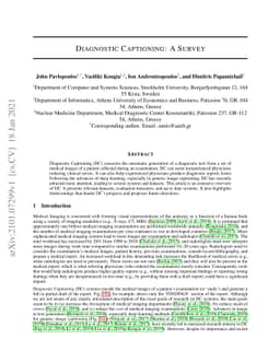 Diagnostic Captioning: A Survey
