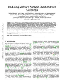 MIMOSA: Reducing Malware Analysis Overhead with Coverings