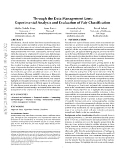 Through the Data Management Lens: Experimental Analysis and Evaluation
  of Fair Classification