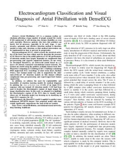 Electrocardiogram Classification and Visual Diagnosis of Atrial
  Fibrillation with DenseECG