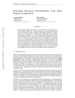 Few-Shot Bayesian Optimization with Deep Kernel Surrogates