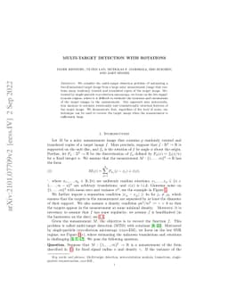 Multi-target detection with rotations