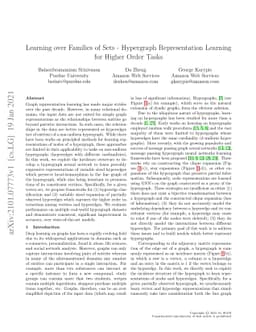 Learning over Families of Sets -- Hypergraph Representation Learning for
  Higher Order Tasks