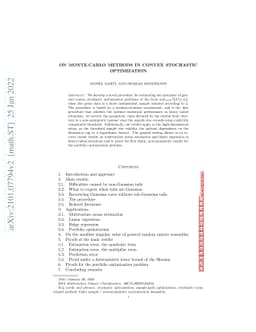 On Monte-Carlo methods in convex stochastic optimization