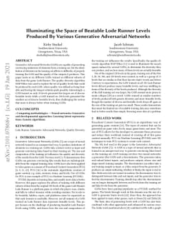 Illuminating the Space of Beatable Lode Runner Levels Produced By
  Various Generative Adversarial Networks