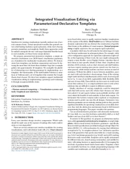 Integrated Visualization Editing via Parameterized Declarative Templates