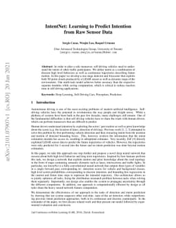 IntentNet: Learning to Predict Intention from Raw Sensor Data